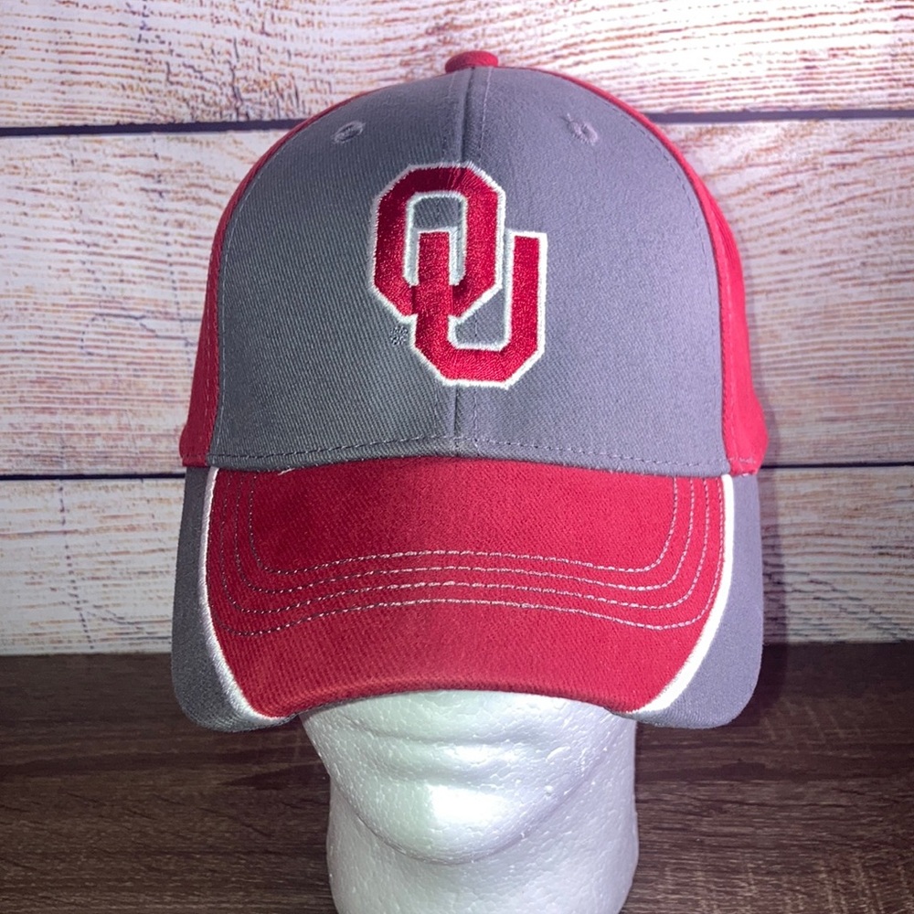EUC Red and Gray OU Baseball Cap by Captivating Headwear